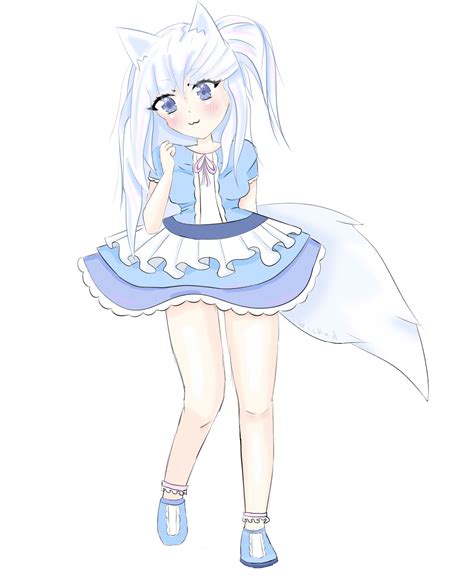 Arctic fox anime girl by Wickad on DeviantArt