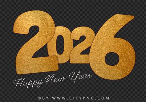 HD New Year 2026 Colorful Text Embroidery Effect PNG | Citypng