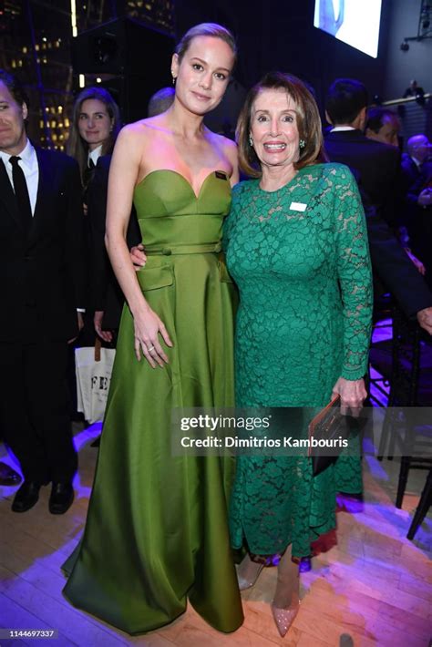 Brie Larson and Nancy Pelosi attend the TIME 100 Gala 2019 Dinner at ...