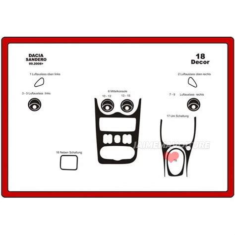 Trims dashboard DACIA Logan 18 parts