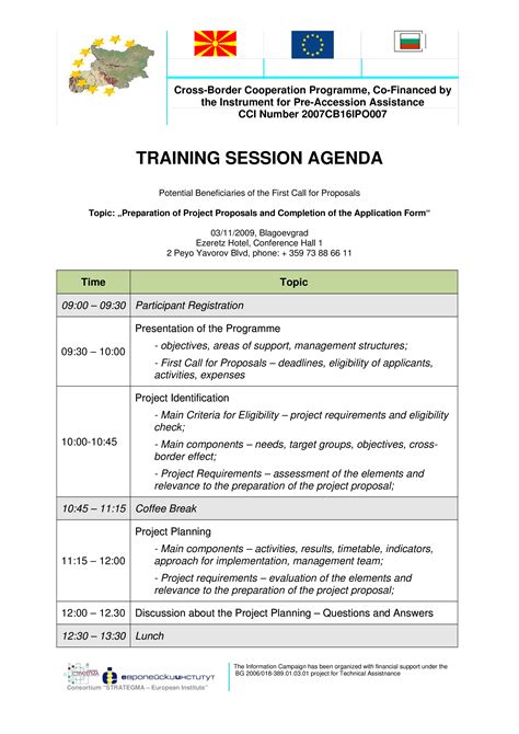 Training Session Agenda - How to create a Training Session Agenda ...