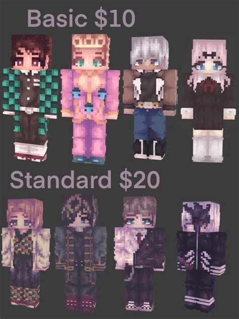 Make you a custom 128x128 minecraft skin by Higashikata | Fiverr