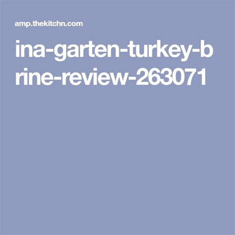 I Tried Ina Garten’s Perfect Roast Turkey (and Brine) | Ina garten ...