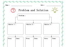 Problem and Solution Graphic Organizer Examples