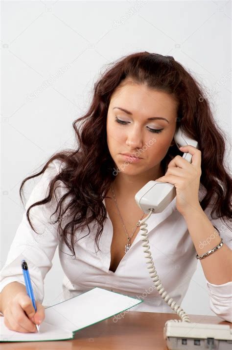 Businesswoman talking phone — Stock Photo © nixite #5273806