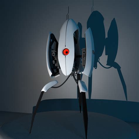 Portal Turret 3D model war robotic | CGTrader