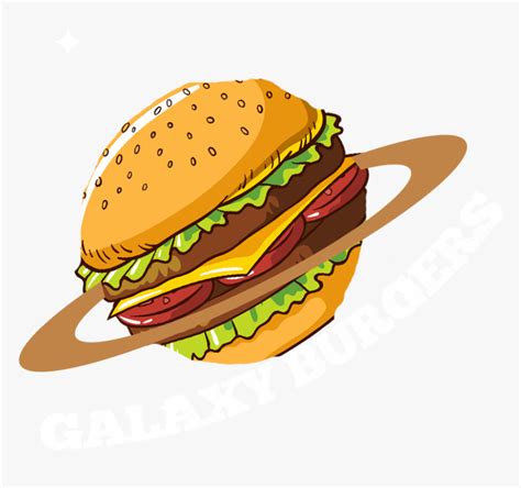 Cropped Galaxy Burger Logo Beyaz - Cheeseburger, HD Png Download - kindpng