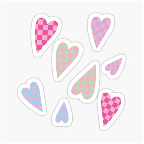 "Y2K Pink Heart Pattern" Sticker for Sale by MariamChelidze | Redbubble