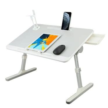 Adjustable Lap Desk - with 8 Adjustable Angles & Dual Cushions Laptop ...