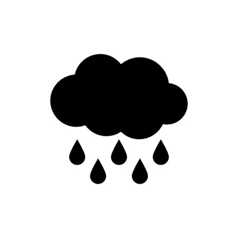 Rain black cloud with raindrops falling down free vector icons designed by Freepik | Rain cloud ...