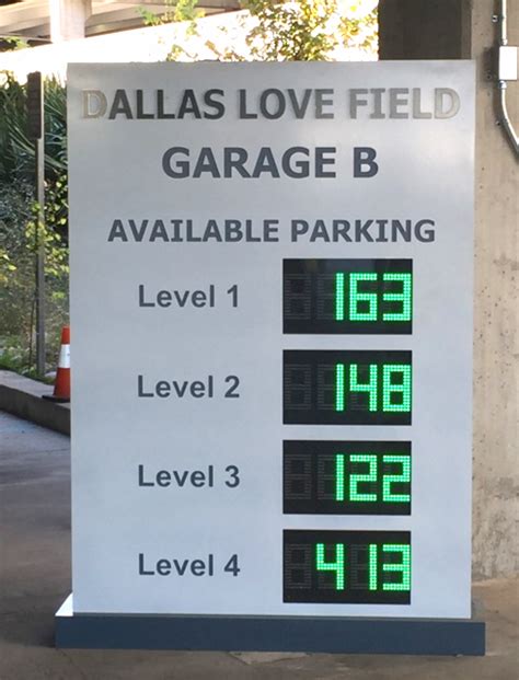 Electronic parking information at Love Field will guide travelers ...