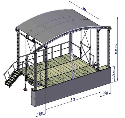 Large arch-roof trailer-based mobile music stage - Slick Events