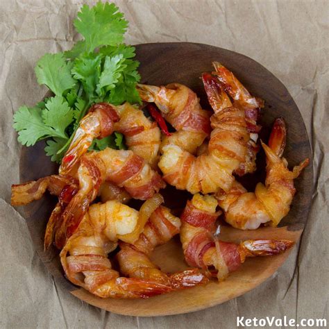 Keto Bacon Wrapped Shrimp Low Carb Recipe | KetoVale