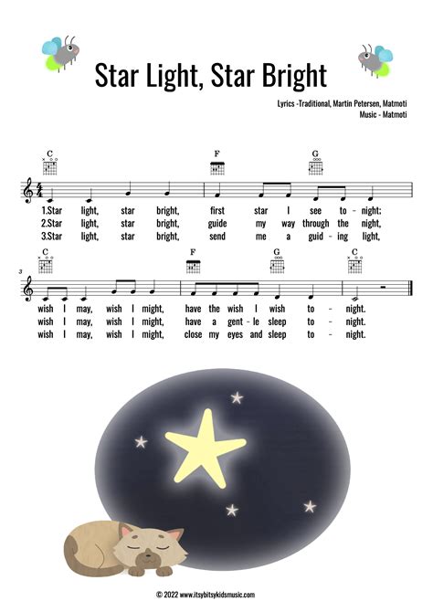 Star Light, Star Bright Sheet Music With Chords And Lyrics