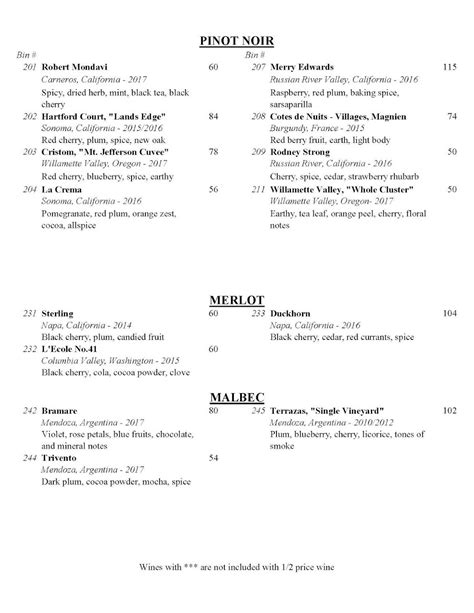 Menu at Dutch's Daughter steakhouse, Frederick, 581 Himes Ave