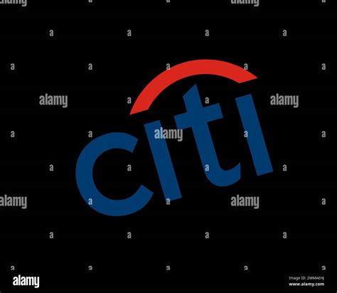 Citigroup, rotated, black background, logo, brand name Stock Photo - Alamy