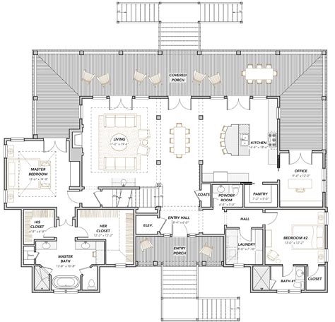 American White Ibis Home Plan — Flatfish Island Designs — Coastal Home ...