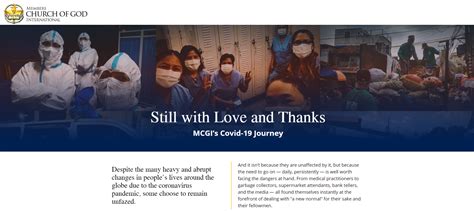 With Faith, Hope, and Love, MCGI's Covid-19 Journey Continues - MCGI.org