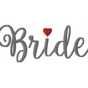 Bride Machine Embroidery Design Bride Fancy Font Wedding Pattern ...