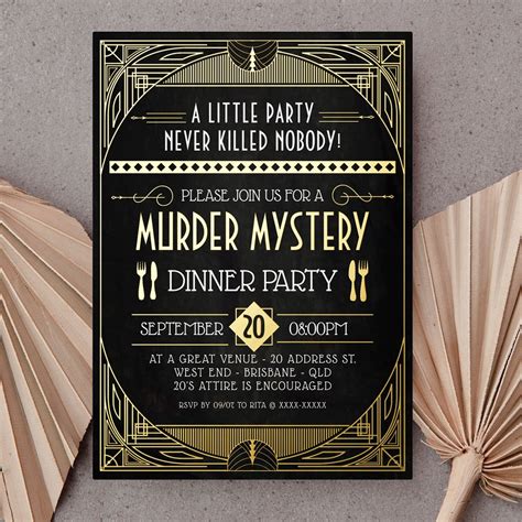 Murder Mystery Dinner Party Invitation - My (In)Sanity Party