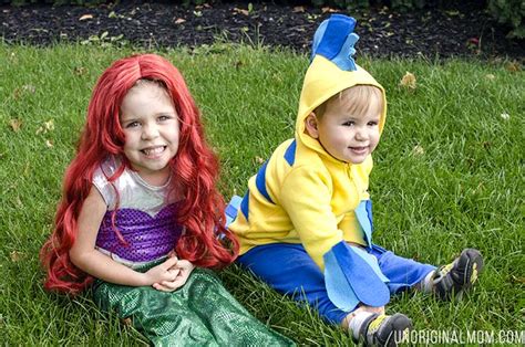 DIY Little Mermaid and Flounder Costumes - unOriginal Mom