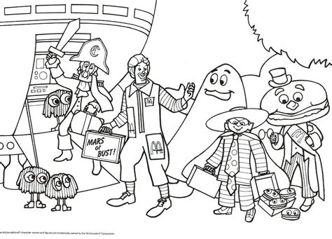 Ronald McDonald With His Friends Coloring Page - Free Printable ...