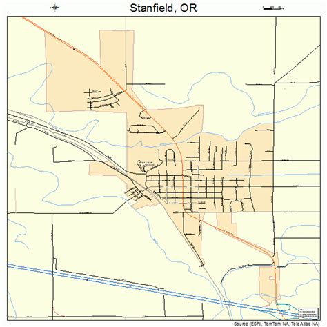 Stanfield Oregon Street Map 4169900