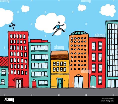 Cartoon buildings hi-res stock photography and images - Alamy