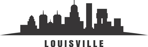 Louisville skyline silhouette 4734168 Vector Art at Vecteezy