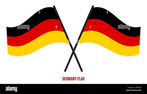 Germany Flag Waving Vector Illustration on White Background. Germany ...