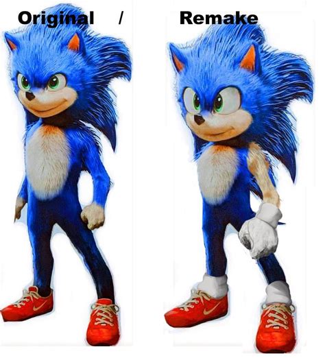 Fans Are Editing The Leaked Design Of Movie Sonic, In Attempts To ...