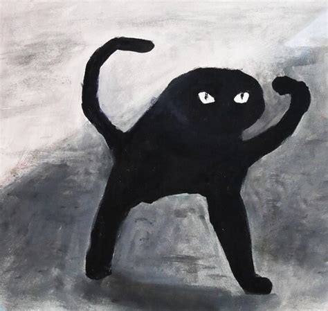 Pet Portraits Art & Collectibles Cursed Cat Beans Sad Crocs Cat Painting Meme Art Print Multiple ...