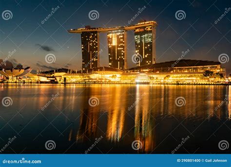 Marina Bay and Gardens at Night SunriseViews Around Singapore , Asia Stock Photo - Image of trip ...