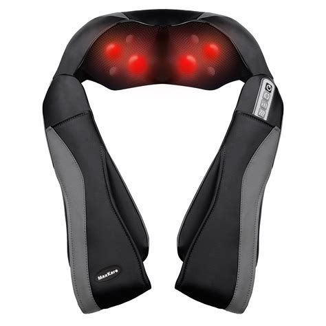 MaxKare Shiatsu Neck Shoulder Massager Electric Back Massage with Heat ...