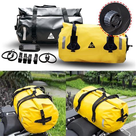 Motorcycle Waterproof Tail Bag Travel Outdoor Dry Luggage Roll Pack Bag ...