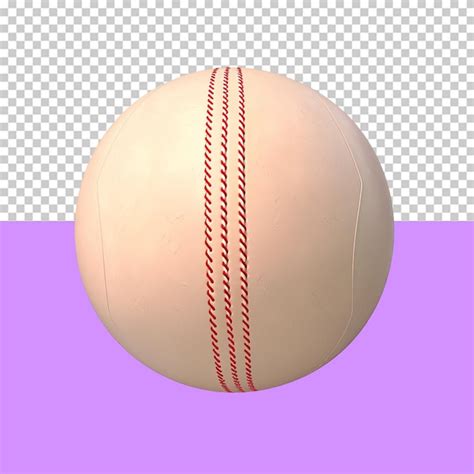 Premium PSD | A cricket ball isolated object transparent background