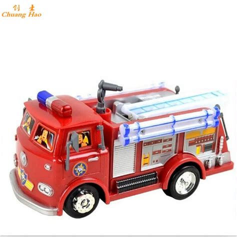 Free shipping FIREMAN SAM Toy Truck Fire Truck Car With Music+LED Boy ...