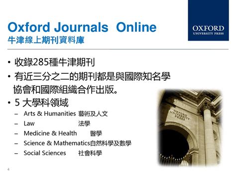 Oxford Journal Online 牛津線上期刊資料庫 圖資館諮服組 蔡美惠小姐. - ppt download