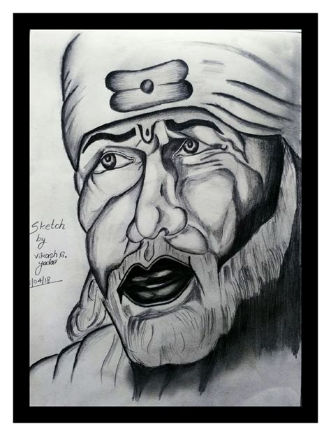 Sai baba sketch by Vikash Yadav | Sketches, Drawings, Male sketch