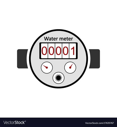 Water meter icon Royalty Free Vector Image - VectorStock