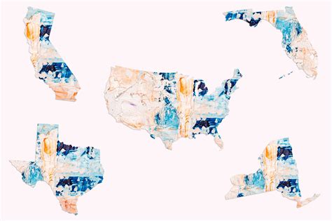 USA State Maps, 50 States Shapes By North Sea Studio | TheHungryJPEG