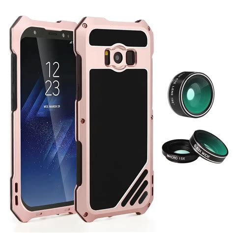 For Samsung Galaxy S8 S8 Plus Camera Lens Kit Mobile Phone Case 3 in 1 Dustproof Shockproof ...