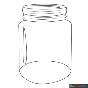 Mason Jar Coloring Page | Easy Drawing Guides