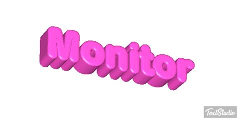 Monitor Word Animated GIF Logo Designs