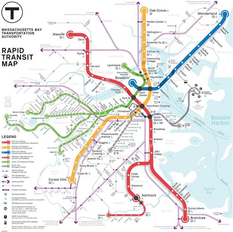 Boston Transportation Map - Transport Informations Lane