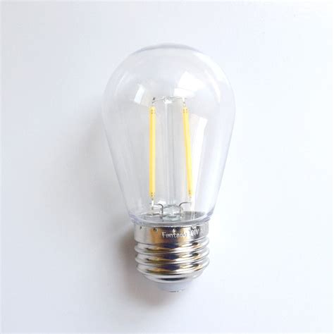 10-Pack Cool White LED Filament S14 Shatterproof Light Bulb, Dimmable ...