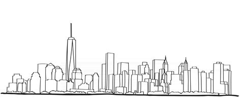 New York Skyline Drawing