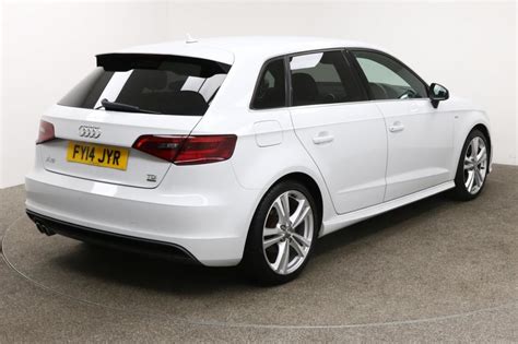 Used 2014 WHITE AUDI A3 Hatchback 2.0 SPORTBACK TDI QUATTRO S LINE 5d ...