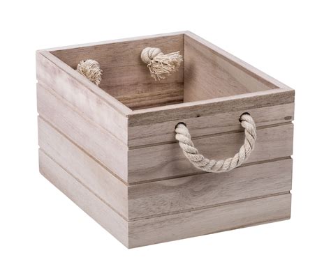 Natural Wooden Crate Small from Storage Box