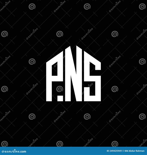 PNS Letter Logo Design on BLACK Background. PNS Creative Initials ...